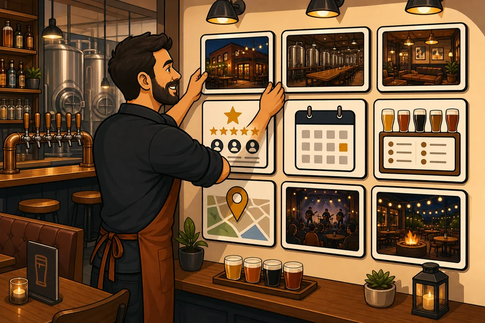 Bars & Breweries trust-builder illustration for proof appears before hesitation.