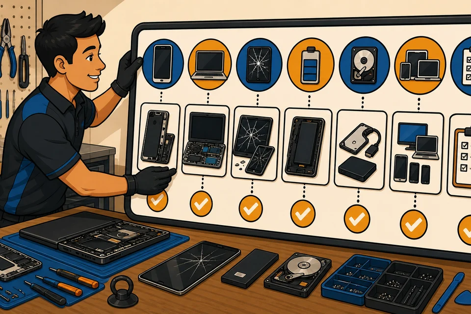 Computer & Phone Repair trust-builder illustration for every major offer has a path.
