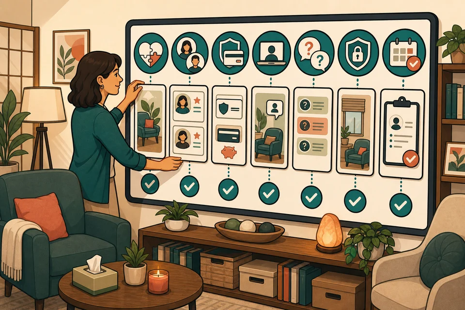 Counseling & Therapy trust-builder illustration for every major offer has a path.