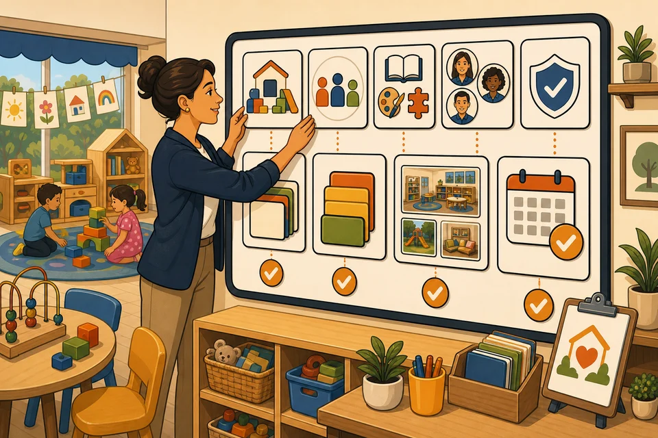 Daycares & Preschools trust-builder illustration for every major offer has a path.