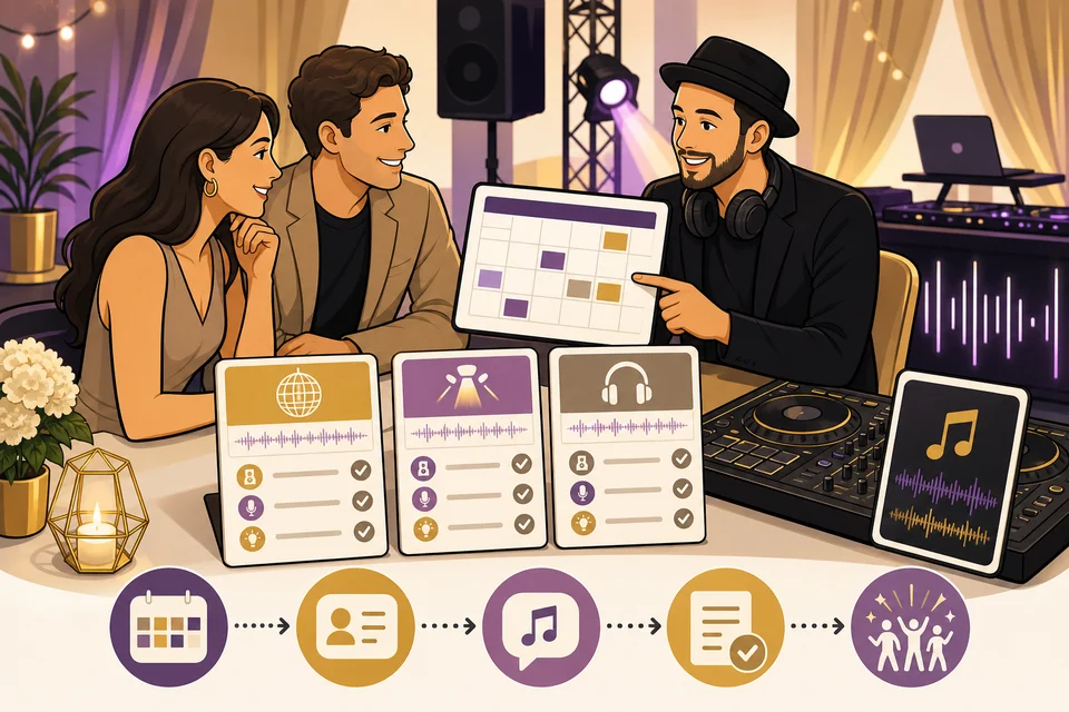 DJs & Entertainment trust-builder illustration for event inquiry requests stay obvious.