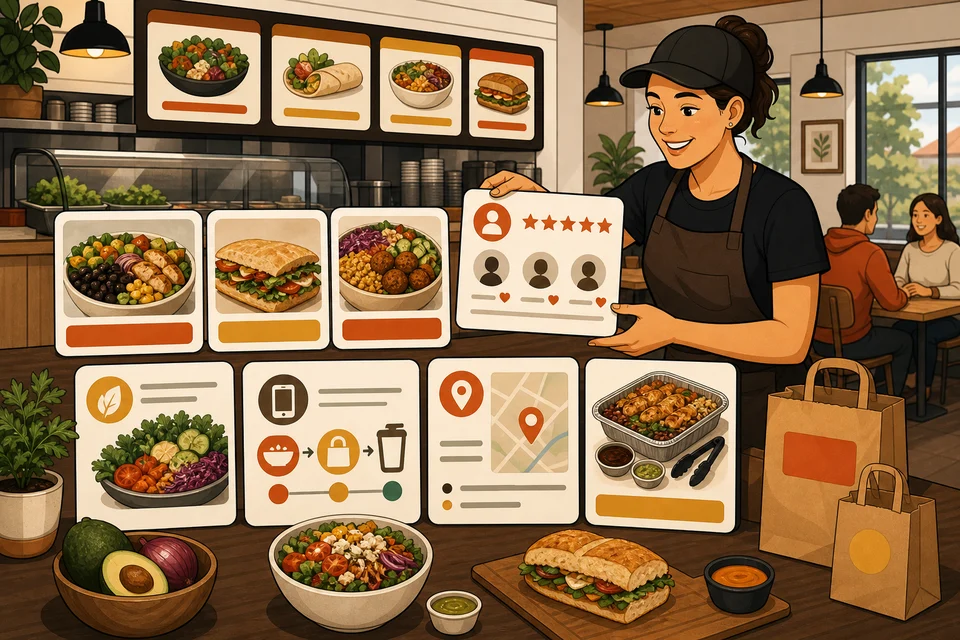 Fast Casual Restaurants trust-builder illustration for proof appears before hesitation.