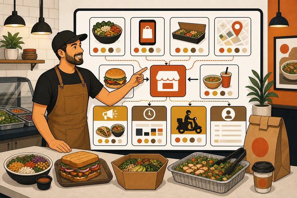 Fast Casual Restaurants trust-builder illustration for every major offer has a path.
